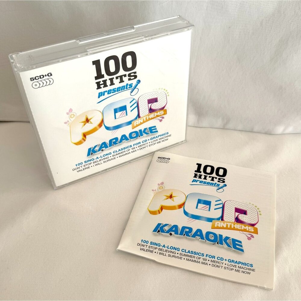 100 Hits Pop Anthems Karaoke Replacement Case + Booklet Only Missing Tray